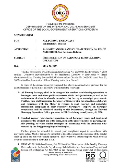 city clearing|MEMO .